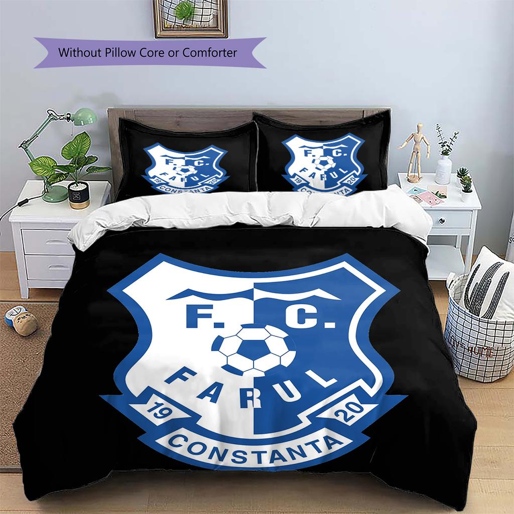 Biancheria da letto con motivo Farul FC Decorazione per la casa Regalo di compleanno (1 * copripiumino + 2 * federa, senza nucleo)