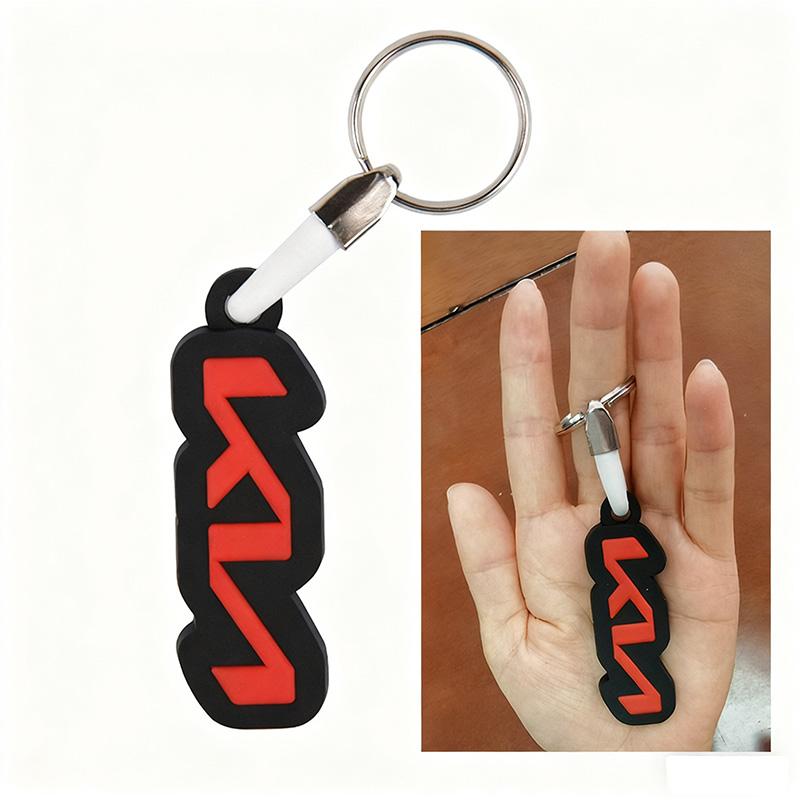 EKSP2 KN Logo Car Keychain Keyring Anti-lost Pendant Decoration For Kia KN Ceed Sportage Picanto Cerato Seltos Soul Rio 3 4 2021 2020