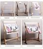 Adjustable Wooden Embroidery Hoop Stand for Cross-Stitch Crafting