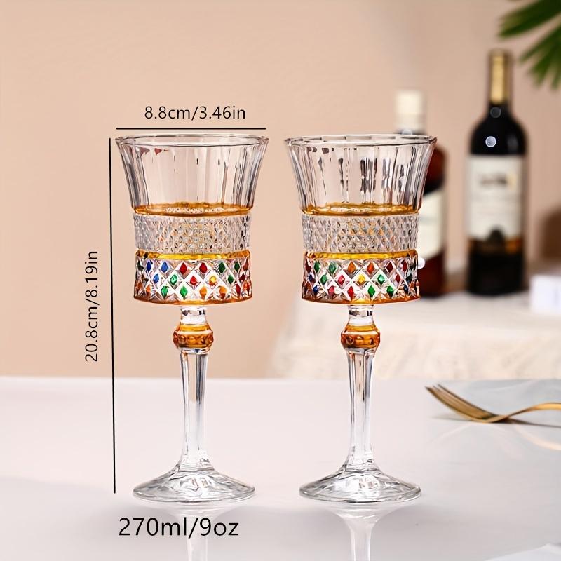 

2 шт./компл. Бокалы для красного вина с ручной росписью и роскошными стеклянными чашками Радужный блеск Ручная роспись для иностранного вина Маленькие и уникальные бокалы для шампанского Win