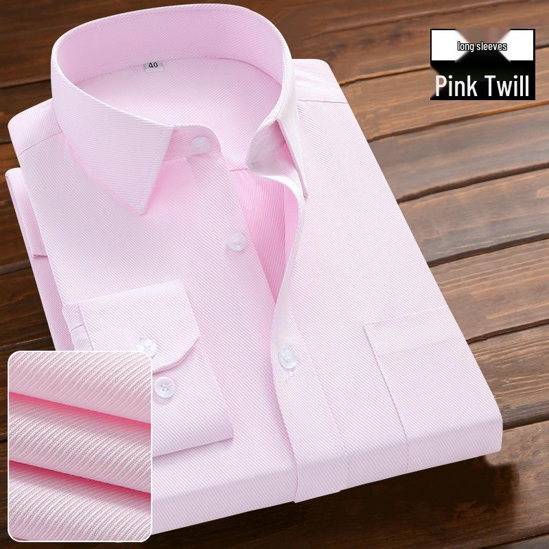 Men's Versatile White Shirt - Long/Short Sleeve, Non-Iron, Striped, Casual To Formal Wear