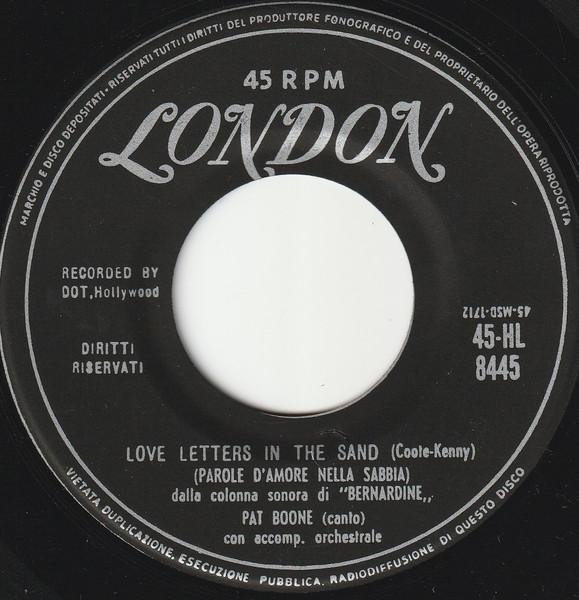 

Пластинка 7 дюймов ПЭТ БУН Love Letters In The Sand Parole D 45HL8445 London Records 1957 Италия Рок Б/у