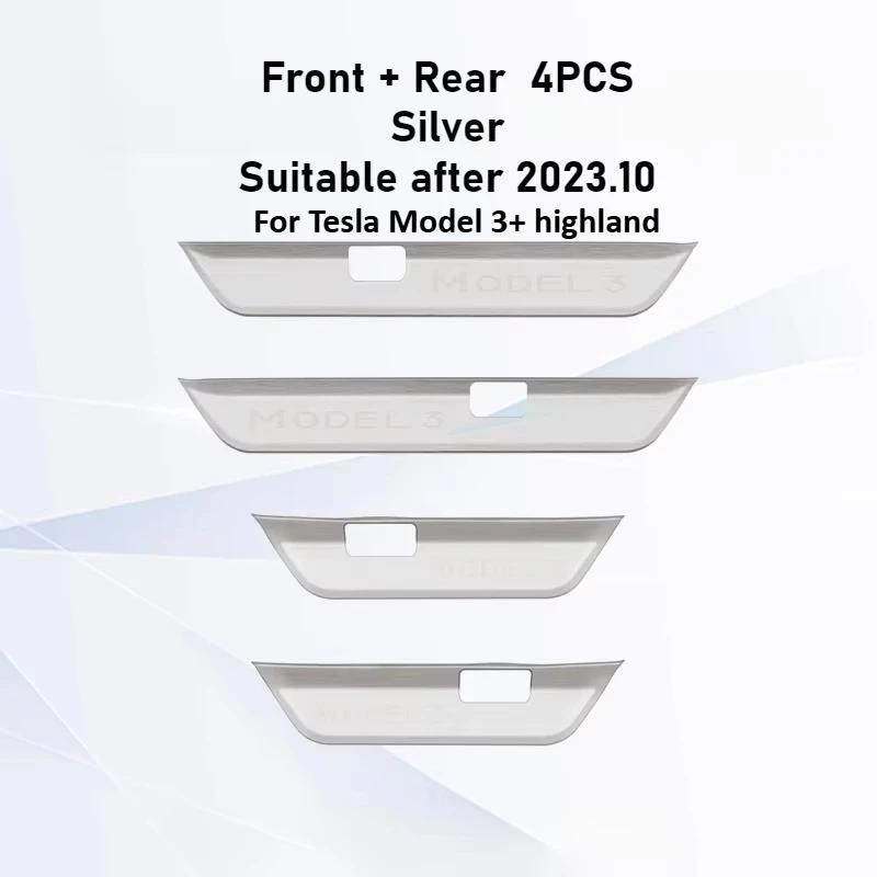 Stainless Steel Door Welcome Pedals for Tesla Model Y Juniper Model 3 2025+ Sill Protector Bars Cover Interior Car Accessories