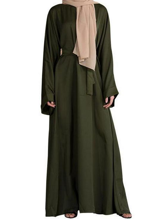 Middle Eastern Turkish Solid Color Multi-Color Large Size Robe Dress