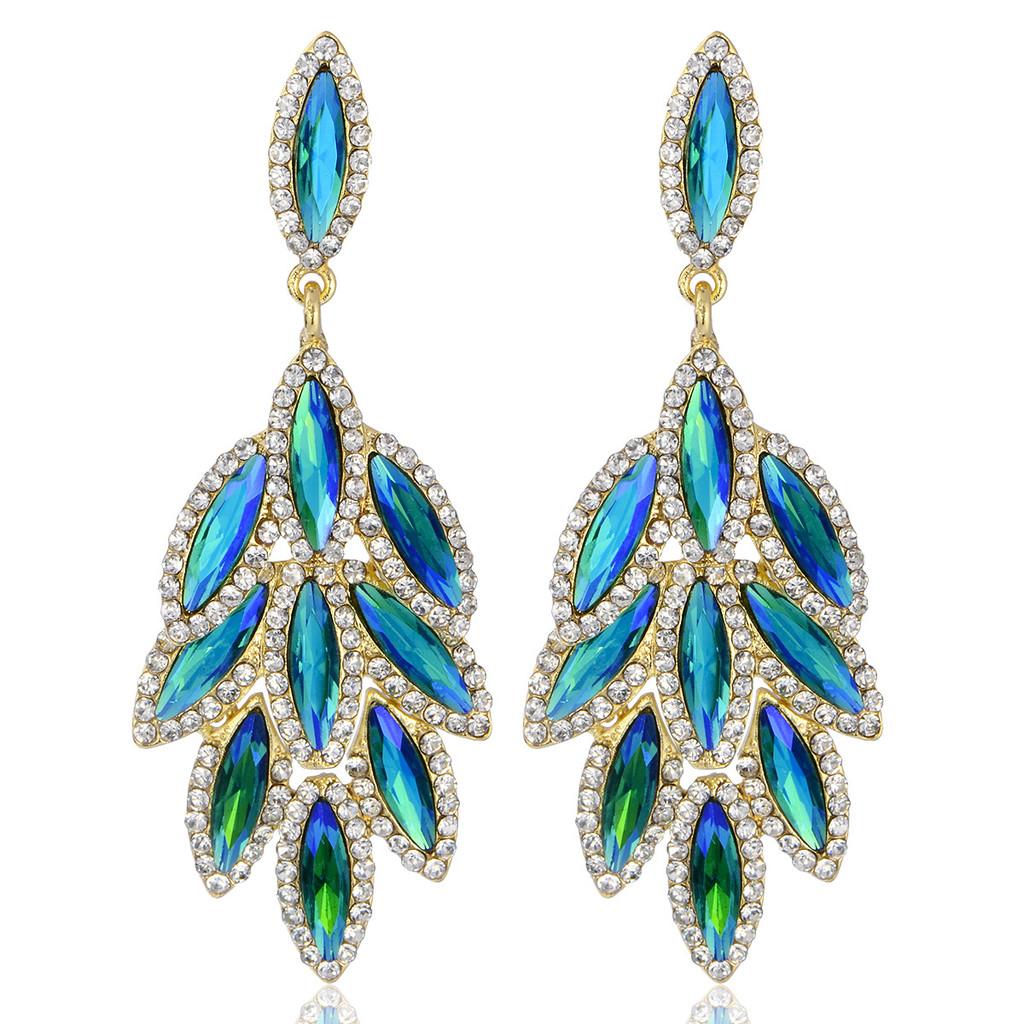 Fashion Glitter Leaf Earrings For Women With Dangle Design In Autumn