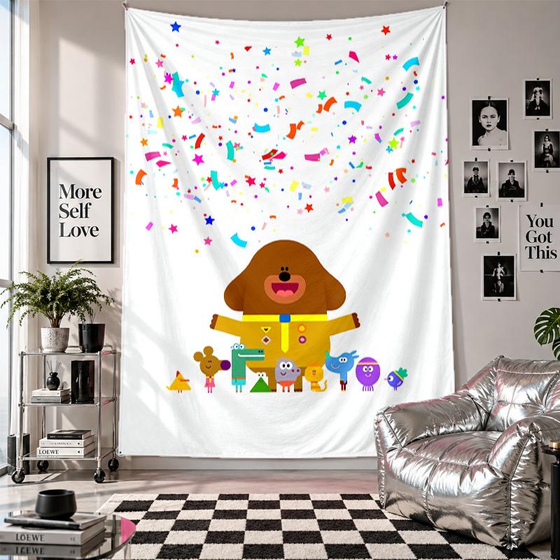 Wall TapestryHey Duggee Art Hanging Cloth Decorative Background Cover for Room Decoration