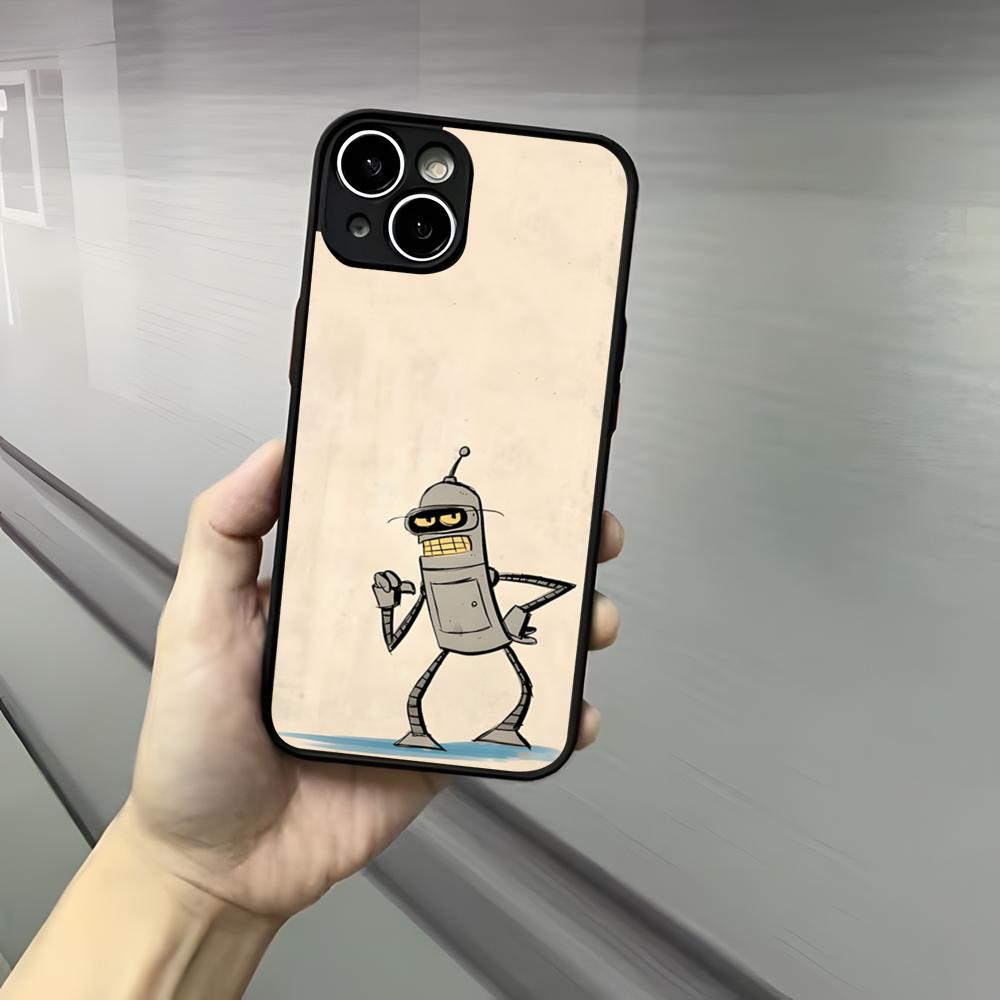 F-Futurama Anime B-Bender Phone Case For Iphone 17 16 15 14 13 12 Pro Max Xr Air Plus Skin Feel Black Hard Shell Cover