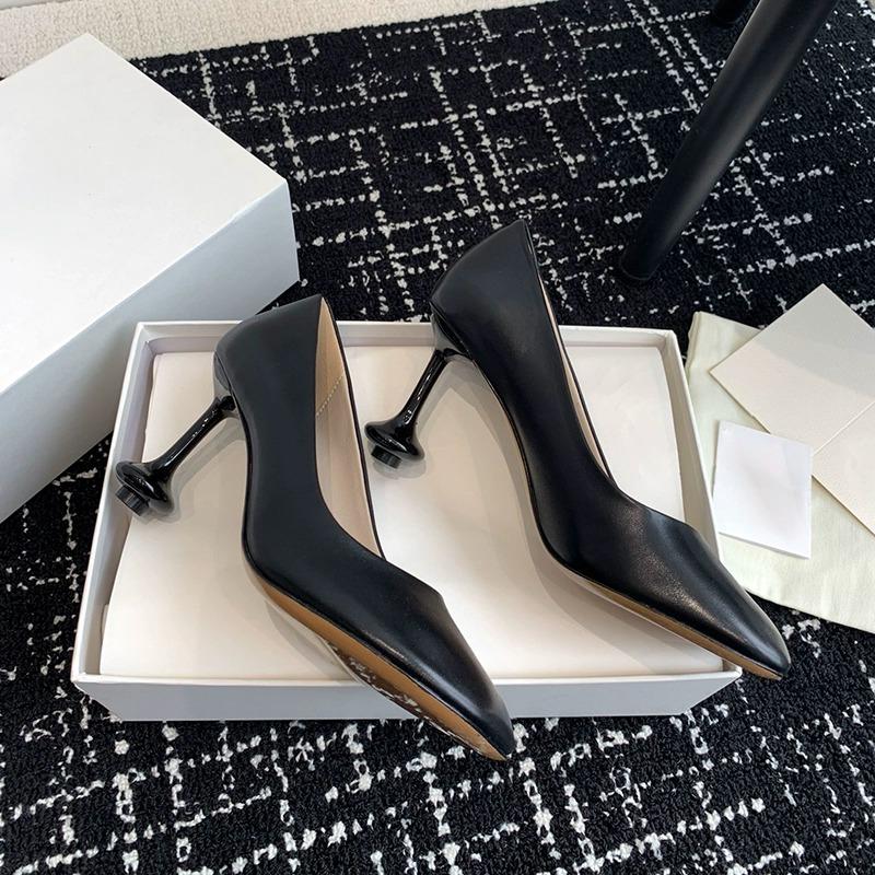 High Heels Women Sandals Doll Head Single Shoes 2025 New Summer Slim Heel Shallow Mouth French Mary Jane Shallow Mouth