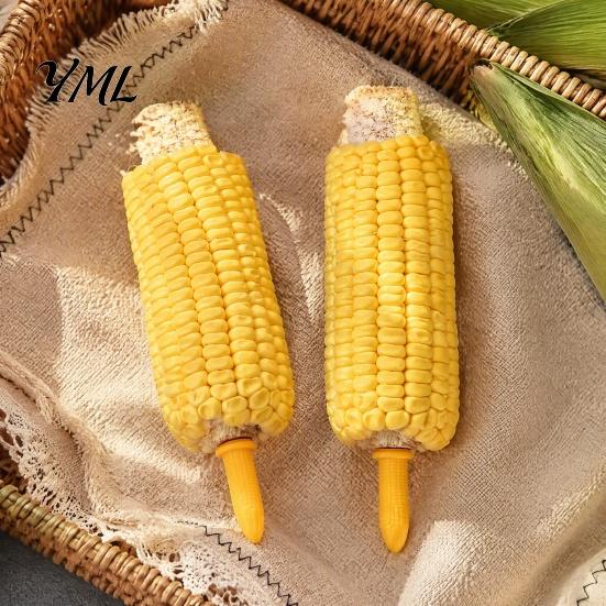 Stainless Steel Corn Holders Holders, Heat Resistant Shaped Handles, Double BBQ Pins Needle Skewers Set for Outdoor Camping And Home Barbecue