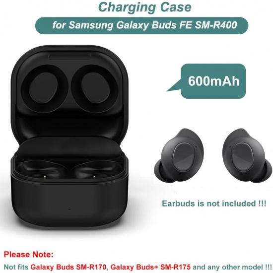 Charging Case for Galaxy Buds FE SM-R400, Replacement Charger Case Cradle Dock for Samsung Galaxy Buds Fan Edition (Black)