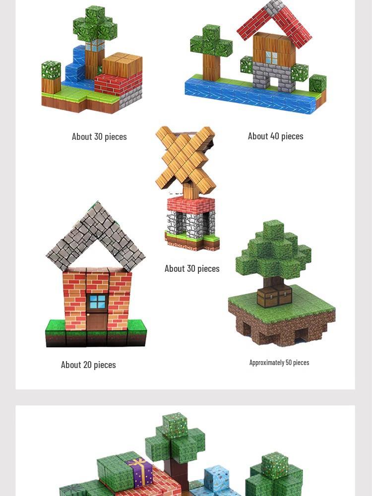 Magnetic Cube Building Blocks - Strong Mini Magnets for Kids' Toys and Figurines