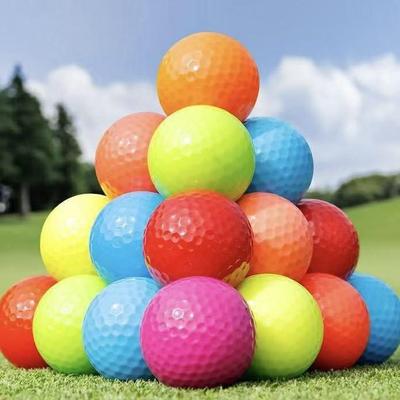 Two-Layer Colored Golf Practice Ball for Putting Green Training