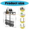 Wood and Iron Bathroom Shelf Rust Proof Storage Rack Wall Mounted Shelf  Kitchen Storage
