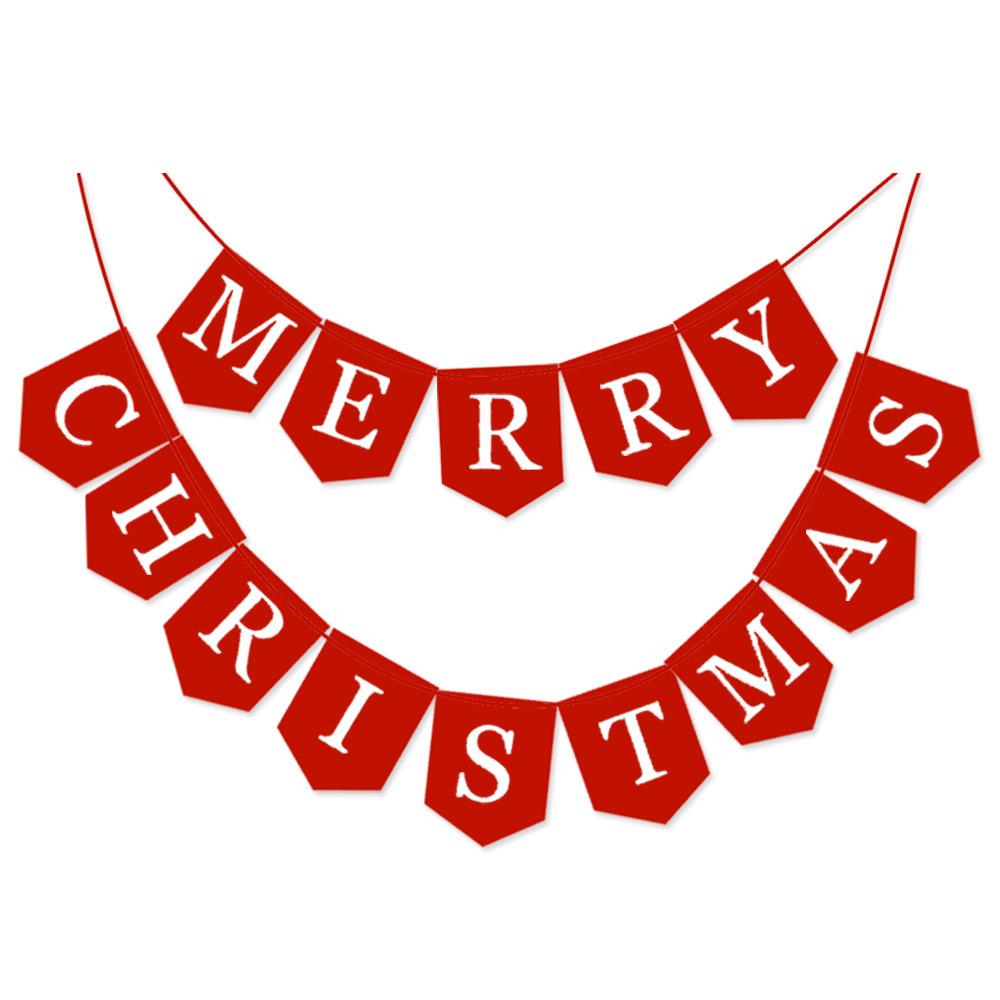 

1pc Festive Red and Green Snowflake Christmas Banner - For Holiday Party Decorations Paper Material Christmas Decorations