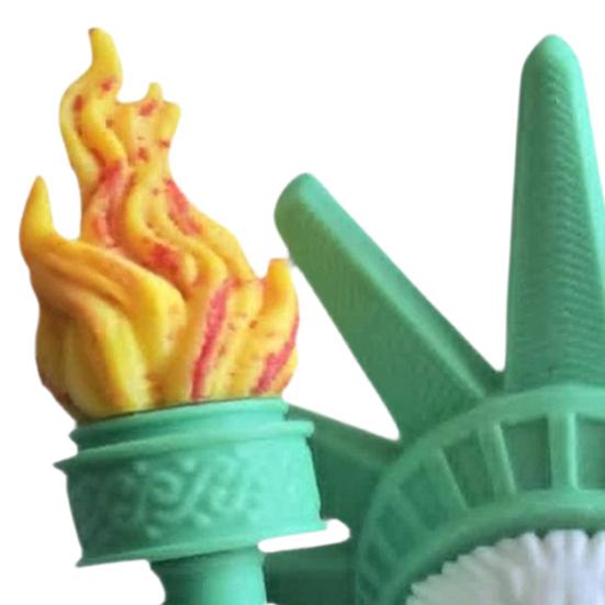 Funny Eagle GoddessStatue 3D Printed Goddess Ornament, American Flag Wings Statue, Feather Texture Art And Statue of Liberty Figurine for Home Office