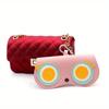 Cartoon Women Portable Sun Eye Glasses Box Leather Eyewear Case Sunglasses Cute Protection Bags