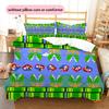 Mario Pixel Art Duvet Cover & Pillowcases, Mario Fan Retro Pixel Bedding, Great Gift.chl