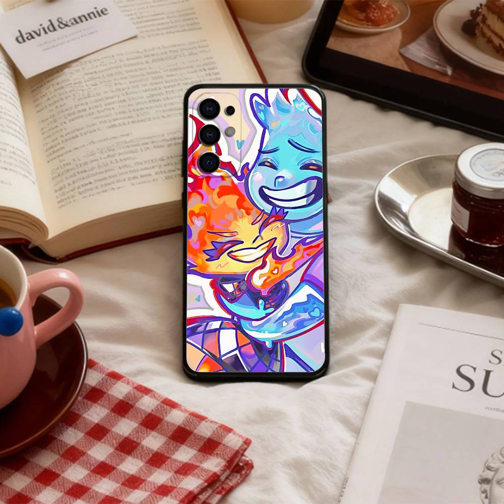 P-Pixar E-Elemental    Phone Case For Samsung S 25,24,23,22,30,21,10,9,Ultra,Plus,Lite,FE,4,5 G Soft Black Case