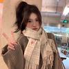Sciarpa a Quadri Invernale da Donna, Stile Giapponese-Coreano Carino, Versatile Scaldacollo Caldo a Sciarpa