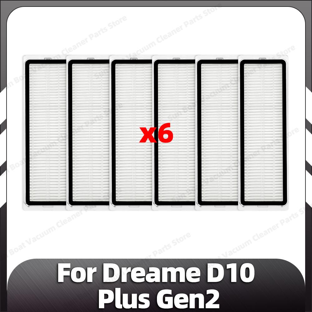Compatible for Dreame D10 Plus Gen2 Replacement Main Side Brush HEPA Filter Mop Pad Dust Bags Spare Parts Accessories