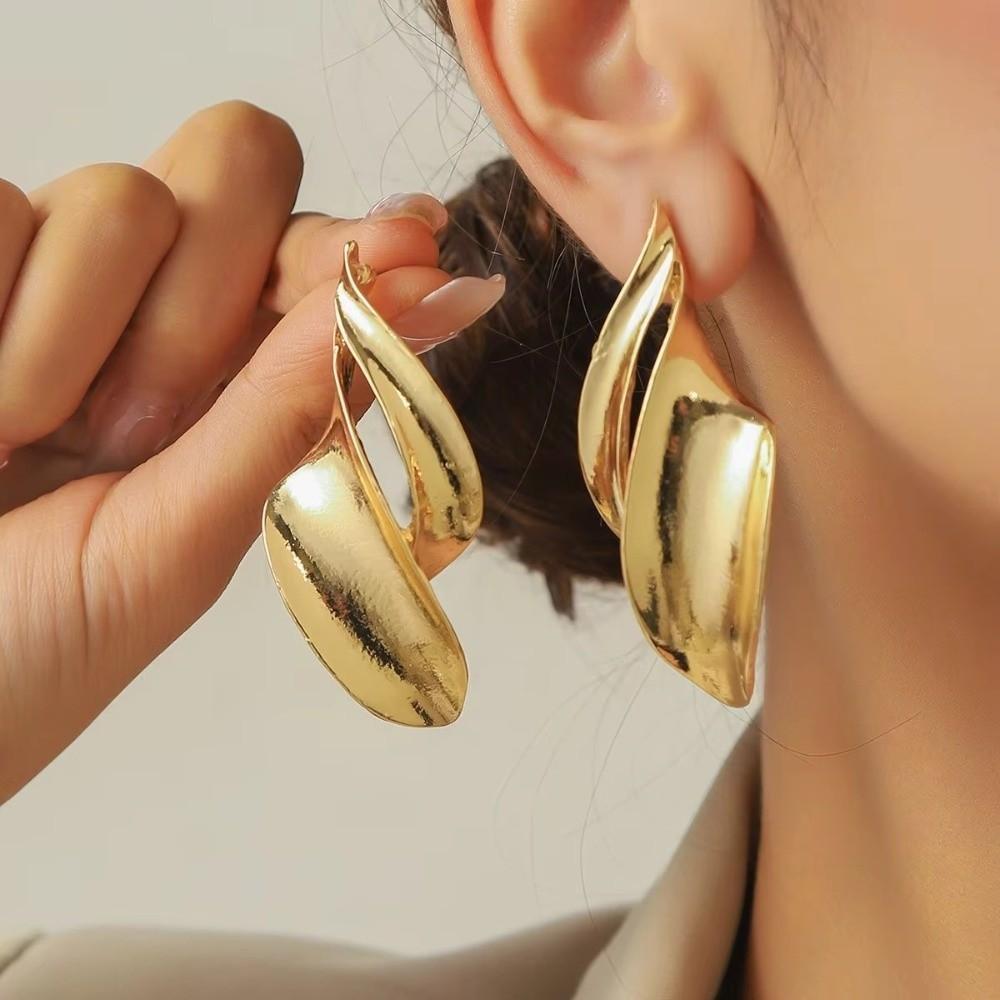 Light Luxury Big Stud Earrings Leaves Vintage Dangle Earrings Ladies' Earrings  Daily Wear
