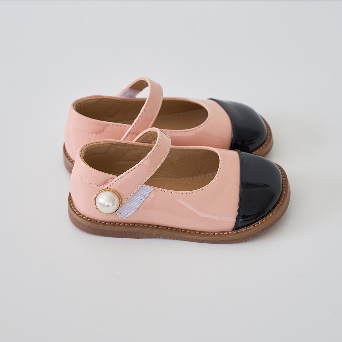 

[BABYZZAM] Girls Mina Flat Apricot, A132, 7000026526, Popular Korean Shoes 190