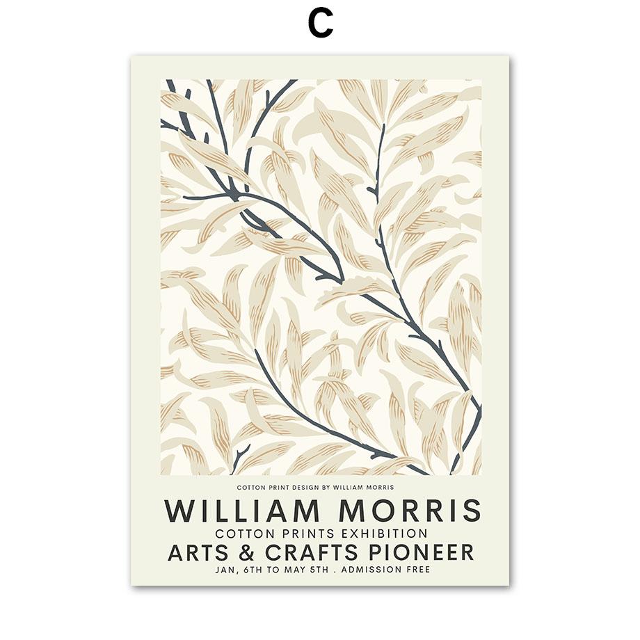 William Morris Museum Utställning Galleri Väggkonst Nordiska affischer Dukmålning Och tryck Väggbilder för vardagsrumsinredning