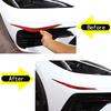 Red Carbon Front Bumper Lip Corner Cover Trim Sticker For Corvette C8 -25