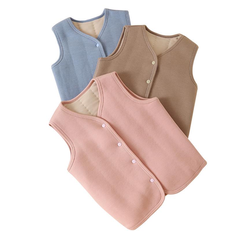 Kinder Schuluniform Warme Wollweste Ärmellose Jacke