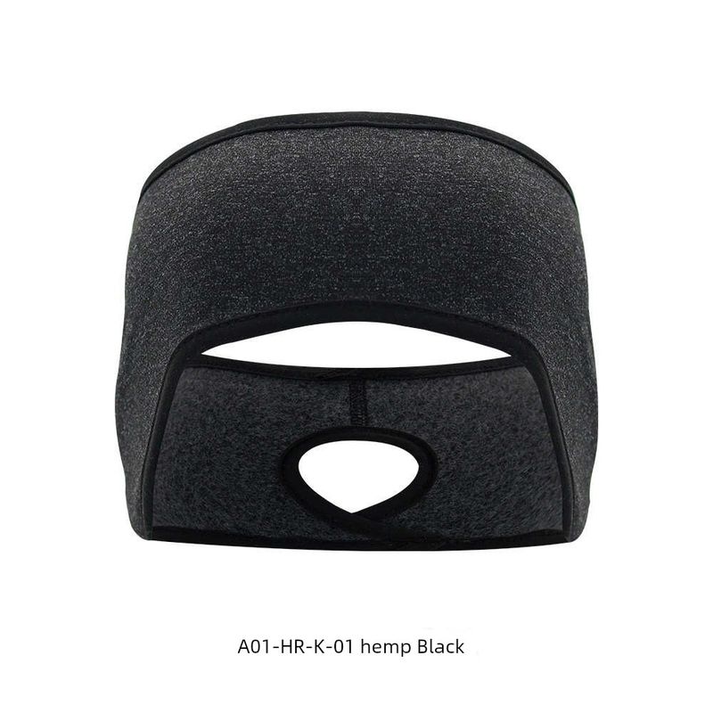 

Running Velvet Cold-Proof Sports Ear Fall and Winter Ponytail Heattech Perforated Belt Open Hair Care Belt Forehead Protection Skiing Riding A01-HR-K-01 hemp Black One size