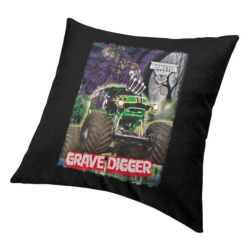 Monster Jam Grave Digger Monster Truck Square Throw Pillow Case Home Decor 3D Two Side Printed Cushion Cover For Living Room