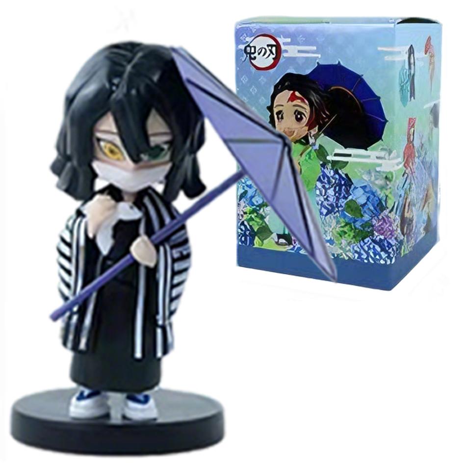 In Stock 12cm Kawaii Demon Slayer Plum Rain Series with Box Handmade Model No Yaiba Kamado Nezuko Action Figure Ornament Gift