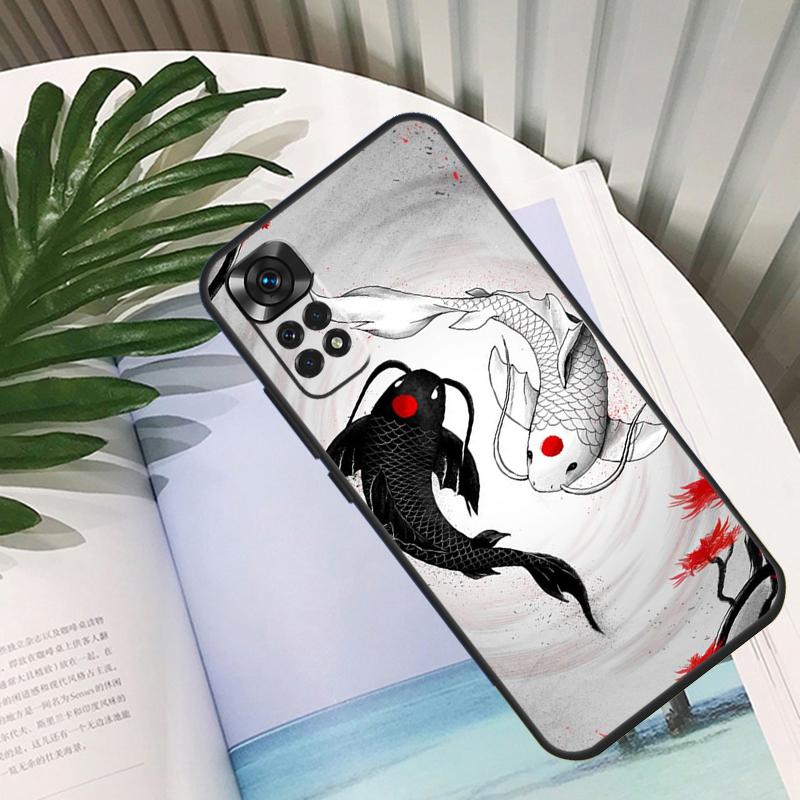 Chinese Koi Fishes Funda For Xiaomi Redmi Note 14 10 11 12 13 15 Pro Plus Case For Redmi 15 15C 14C 12C 10C 13C