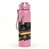 1PC Black Dragon Book Coffee Art 750ml Color Plastic Sports Water Bottle Leakproof Flip Straw Lid Suitable for Sports Office Home Use