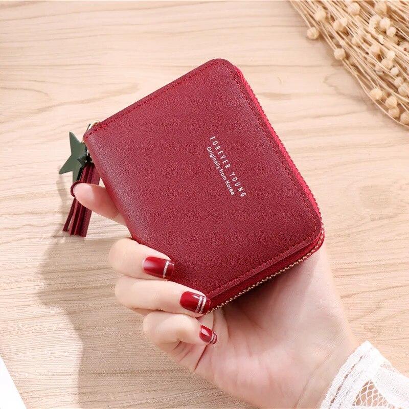 New Tassel Zipper Wallet Ladies Short Korean Version of the Multifunctional Cute Style Female Coin Purse