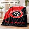 Custom Text Flannel Blanket Sheffield United FC Print Warm Cozy Blanket Home Sofa Bedding