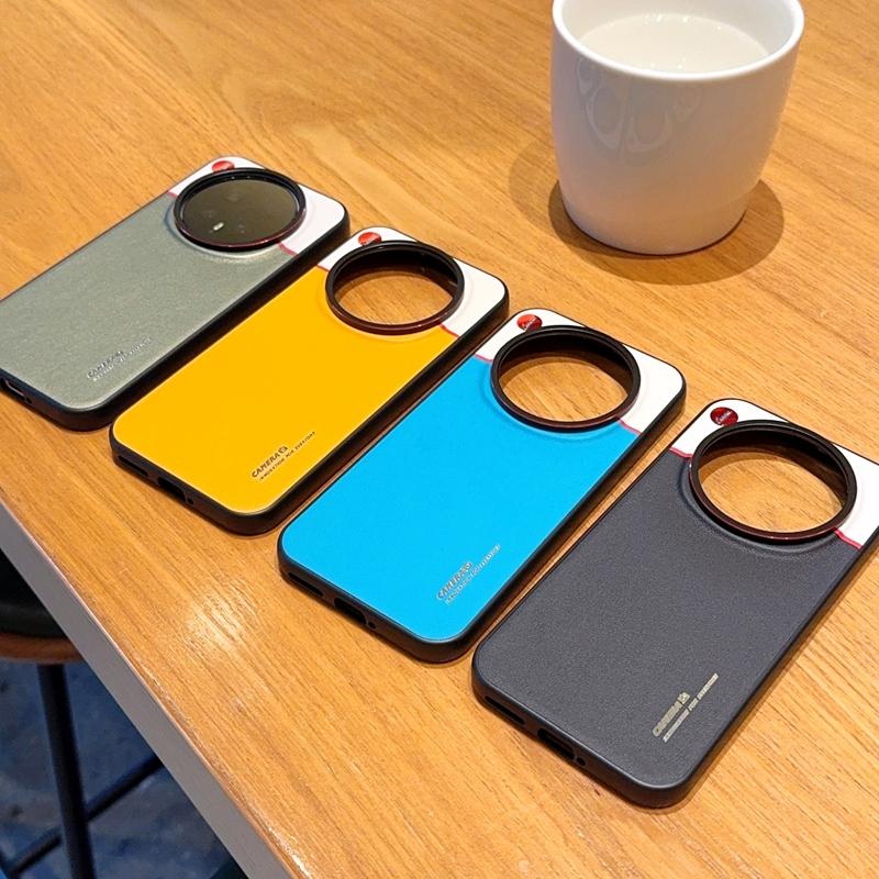 For Huawei Honor Magic8 Magic 8 7 6 Pro RSR Contrast Color Matte Leather Raised Lens Protection Soft Phone Grip Back Case Cover