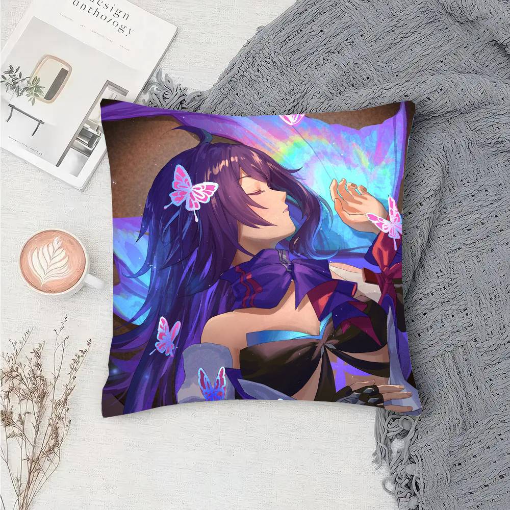 Seele Animated Game Honkai Star Rail Pillow Case Fashion Square Pillowcase Bedroom Sofa Room Ins Decoration Leisure