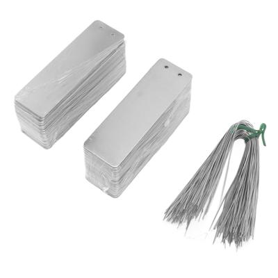 100pcs Double Sided Write On Metal Labels for Outdoor Gardening High Durability Aluminum Plant Tags Tree Identification