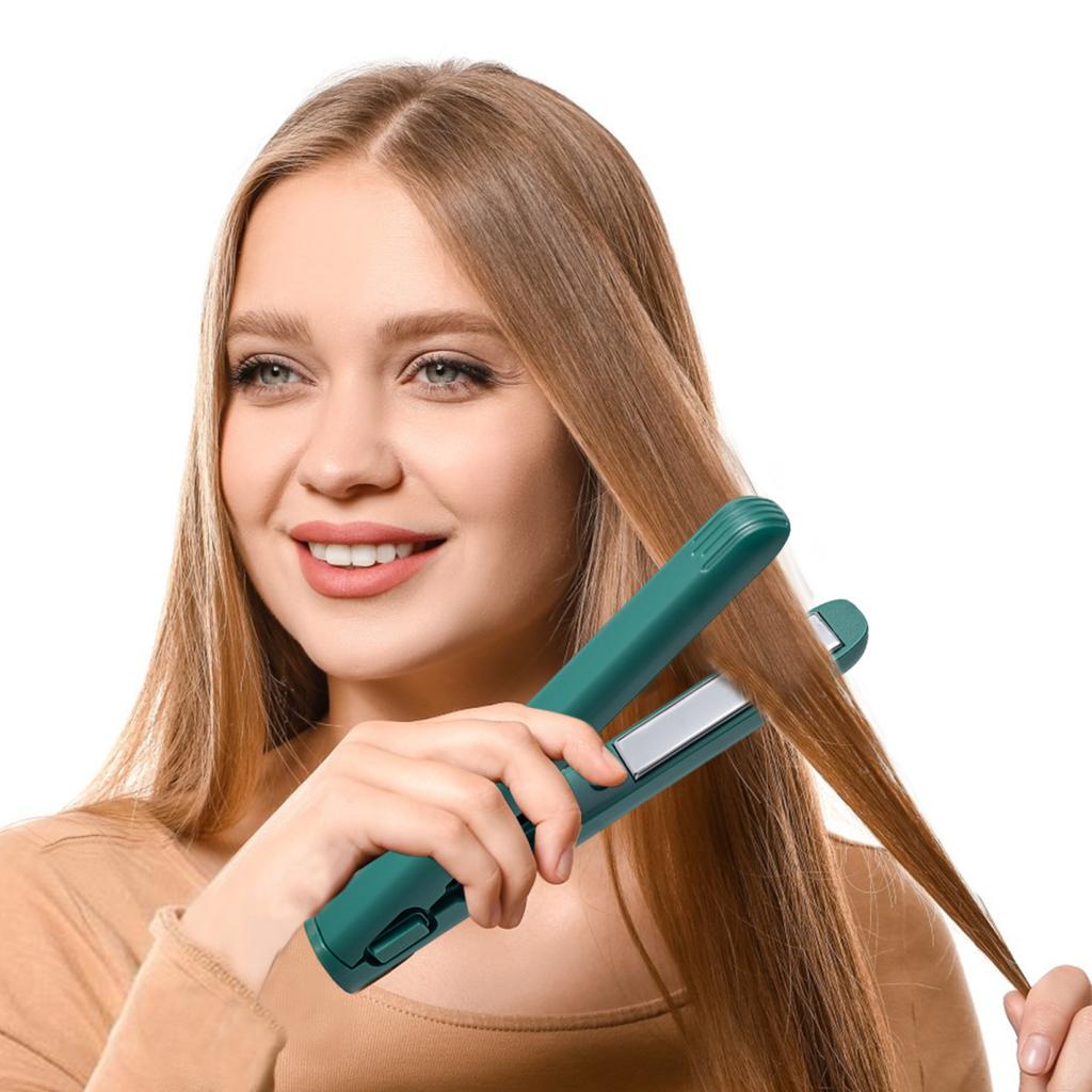 Portable USB Hair Straightener Fast Heating Electric Curling Iron Straight Curly Hair Bangs Mini Curling Wand Travel Women Hair Styling Tool