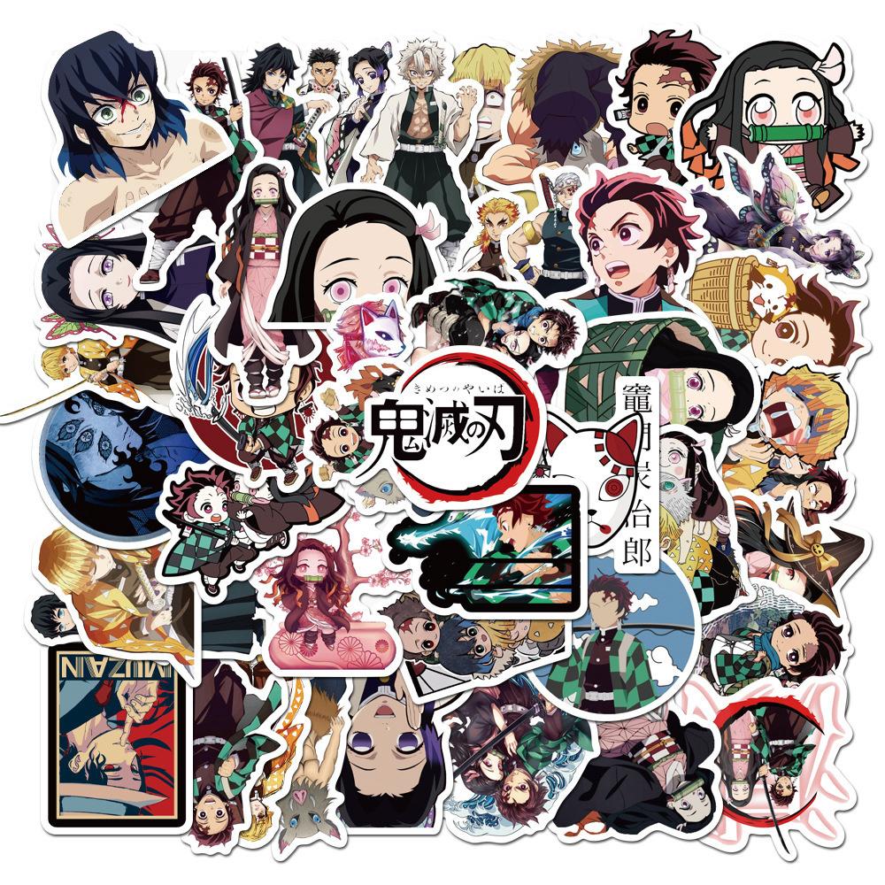 100PCS Naruto Stickers Dragon Ball Attack On Titan Stickers for Laptop Water Bottle Skateboard Decal Toys Gifts