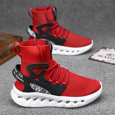Fashionable New Men's Running Shoes Breathable Mesh Running Shoes Flying Woven Sneakers Men's Twist Sole Men's Sneakers