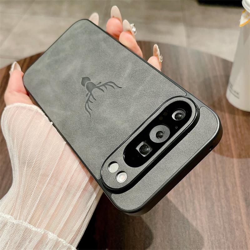 Luxury Faux Leather Case For Google Pixel 10 9 8 7 Pro XL A 9A 9 Pro For Pixel 7 8 9 10 Pro XL A 9A 8A 7A Deer head Phone Cover