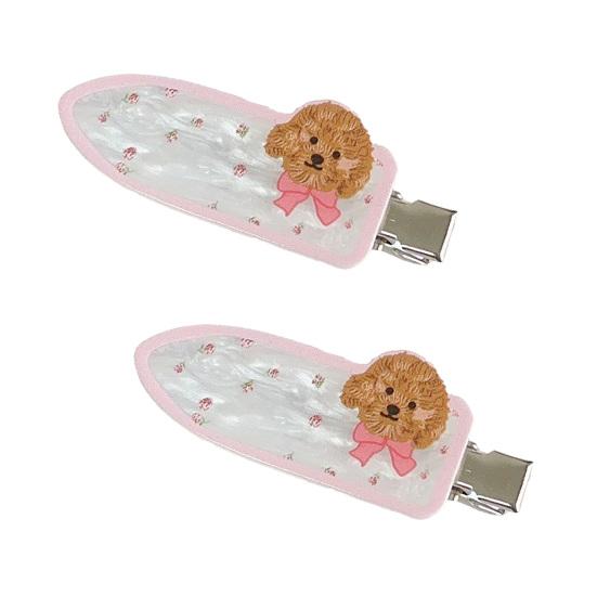

2Pcs Girl Hairpins Dog Theme Acrylic Printing No Slipping Traceless Hair Pins Side Bangs Hair Clips Versatile Hair Accessories B