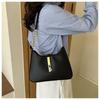Luxury PU Leather Shoulder Bag for Women Casual Solid Color Design Handbags Brand Purse 2025 Fashion Shopper Clutch Women's Bags