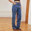Women's Spicy Style Washed Denim Casual Workwear Pants