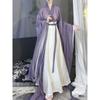 Chinese Wei And Jin Dynasties Style Hanfu Printed Fairy Daily Women's Suit