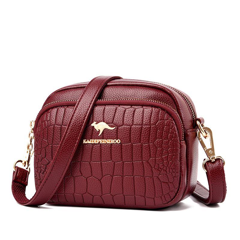

Kangaroo Shoulder Soft Leather Ladies Pouch Burgundy
