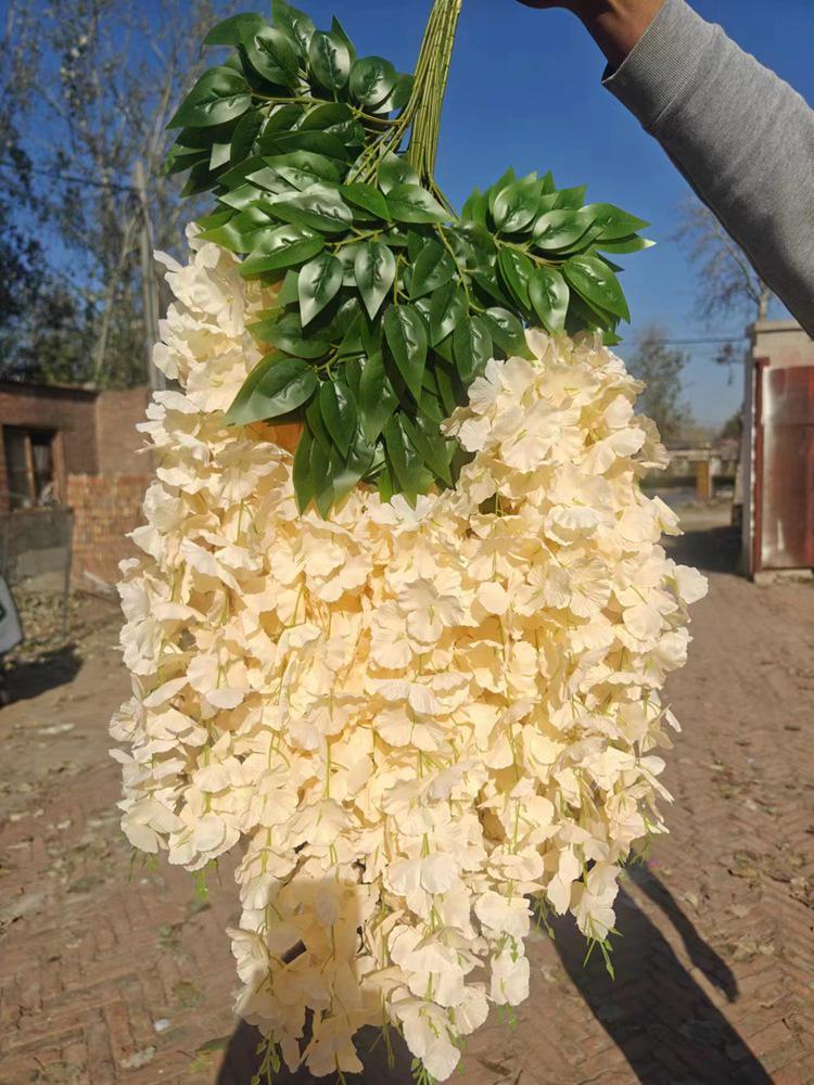 

Штучна квіткова лоза гліцинії для декорування стелі чи вікна - імітаційна рослина з довгими нитками special soybean flower шампанського