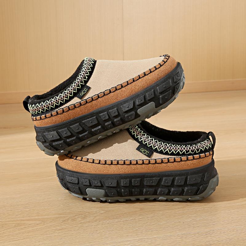 

Флисовый полуподнос женский новый зимний студенческий теплый повседневный обувь толстая подошва увеличивает LD- 40